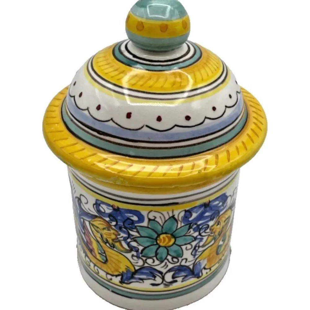 Deruta Raffaellesco Sugar Bowl with Lid 6